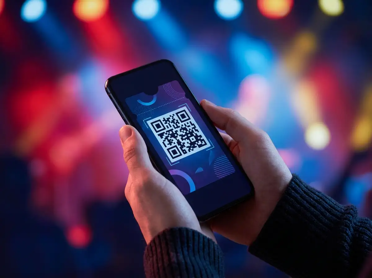 Boleto digital con código QR