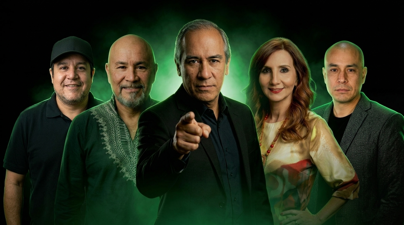 Los cinco investigadores del World UFO Fest Guadalajara: Carlos Díaz, Yohanan Díaz, Dino De Labra, Talge Samaha e Israel Ornelas